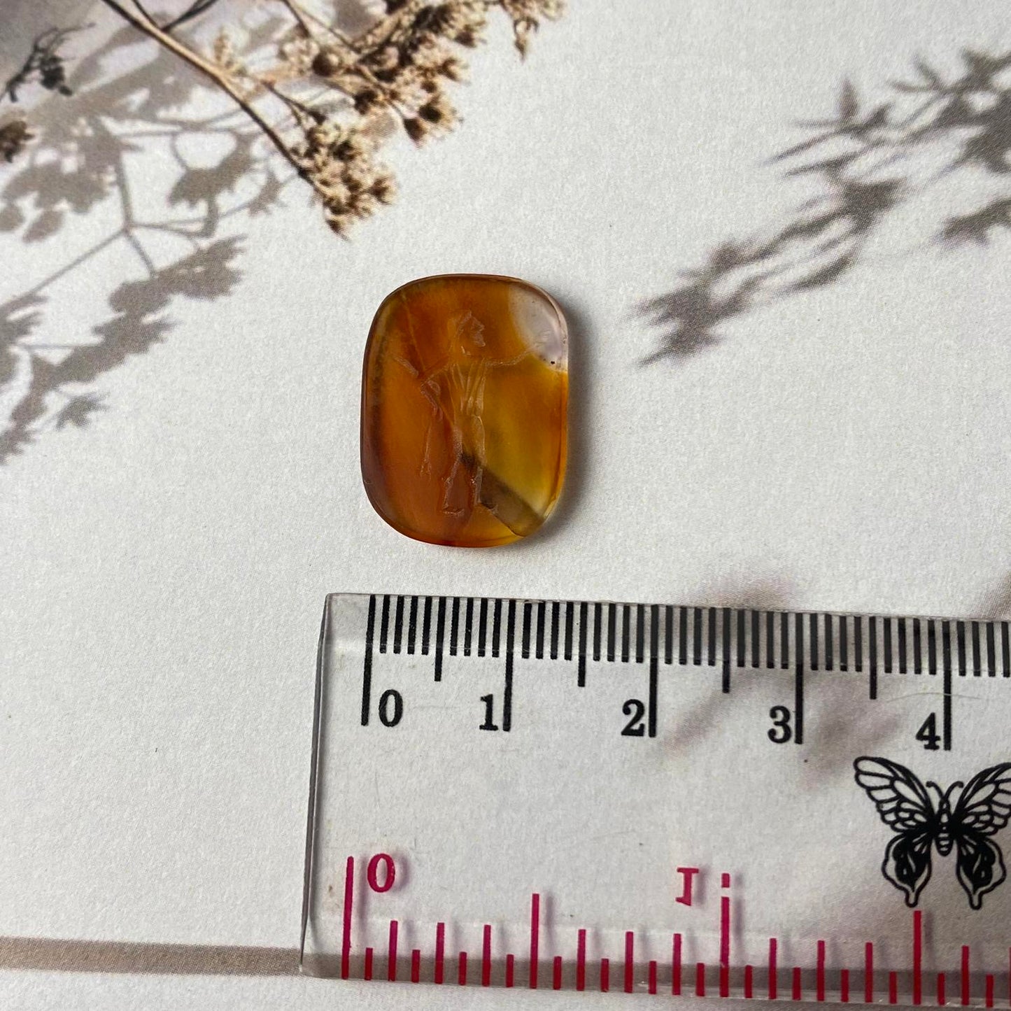 Sumerian Enkidu Carnelian Intaglio 20x19,5mm