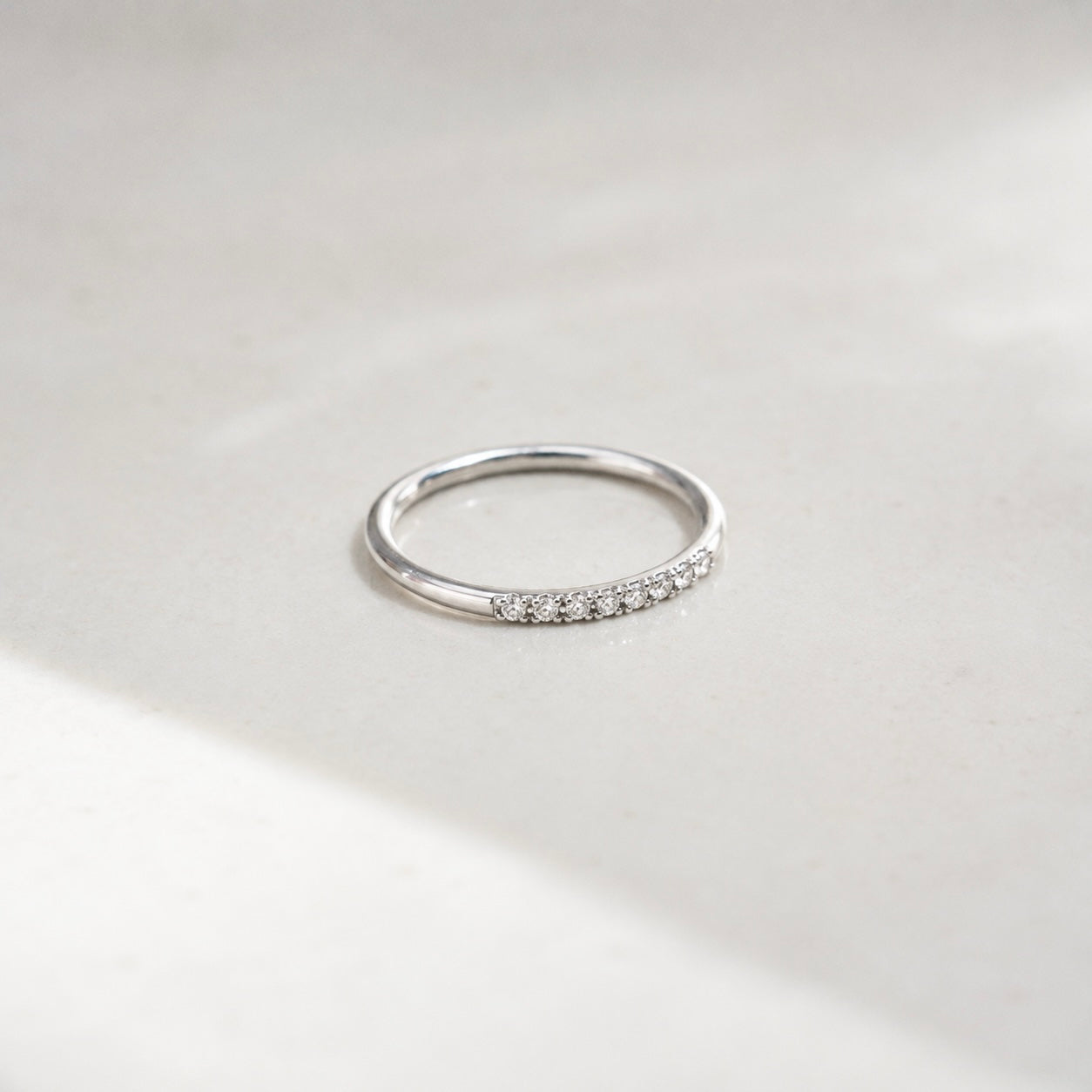 Dainty Eternity Ring White