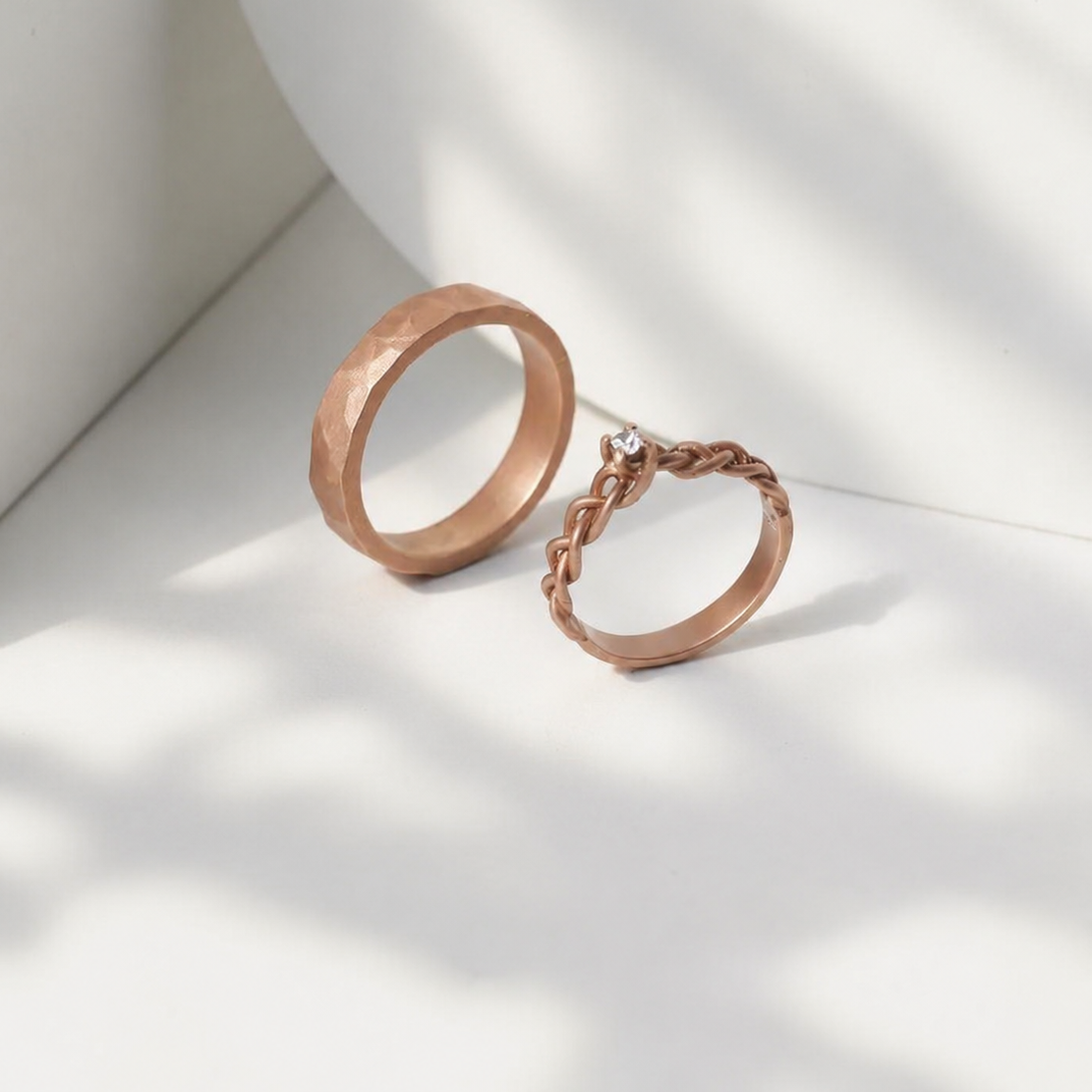 Braided Hammered Rosegold Doff