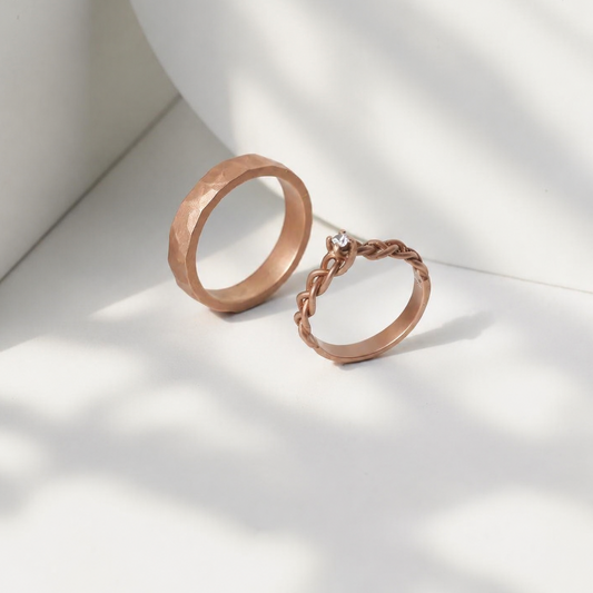 Braided Hammered Rosegold Doff