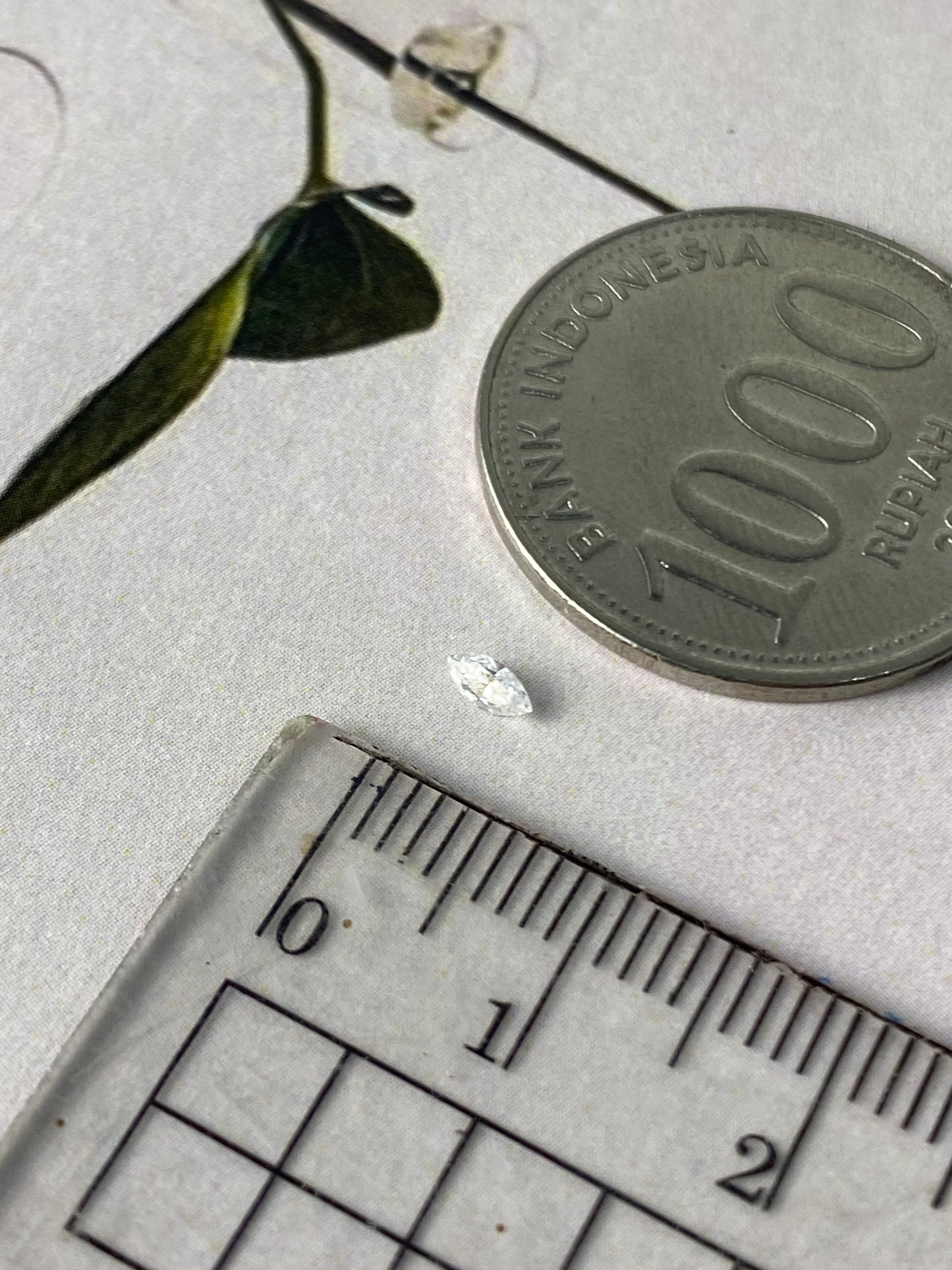Moissanite Marquise White 2x4mm