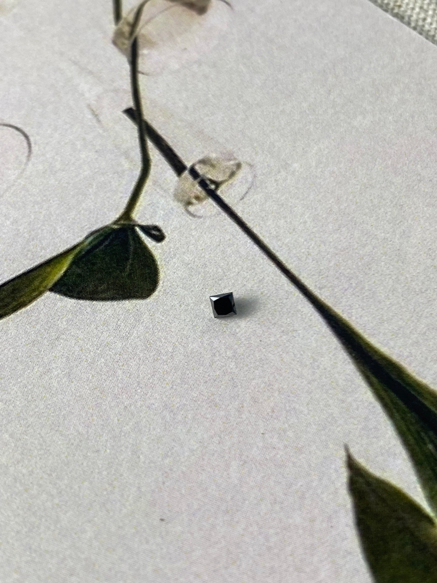 Natural Black Diamond Square 2x2 mm