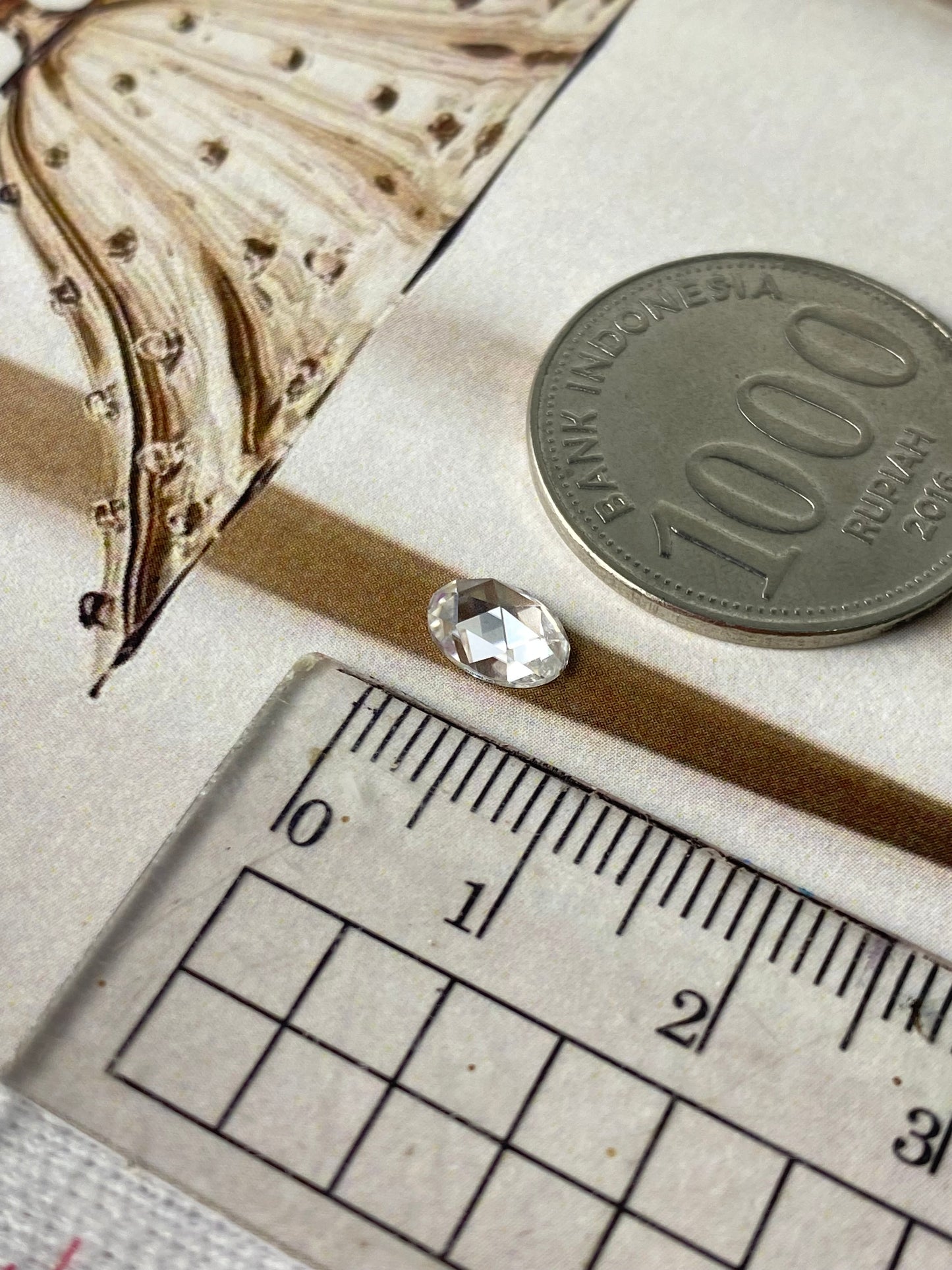 Oval Rose Cut Moissanite 1ct 5x7mm