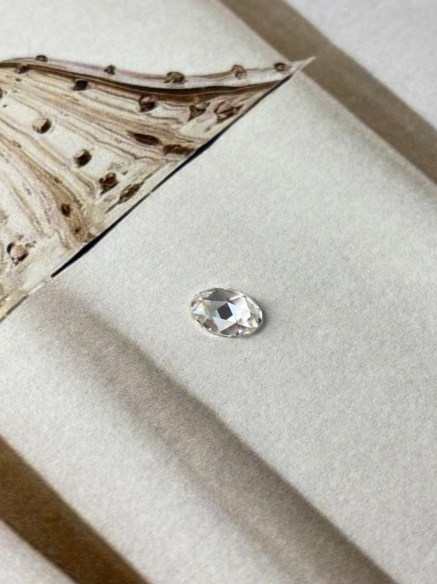 Oval Rose Cut Moissanite 1ct 5x7mm