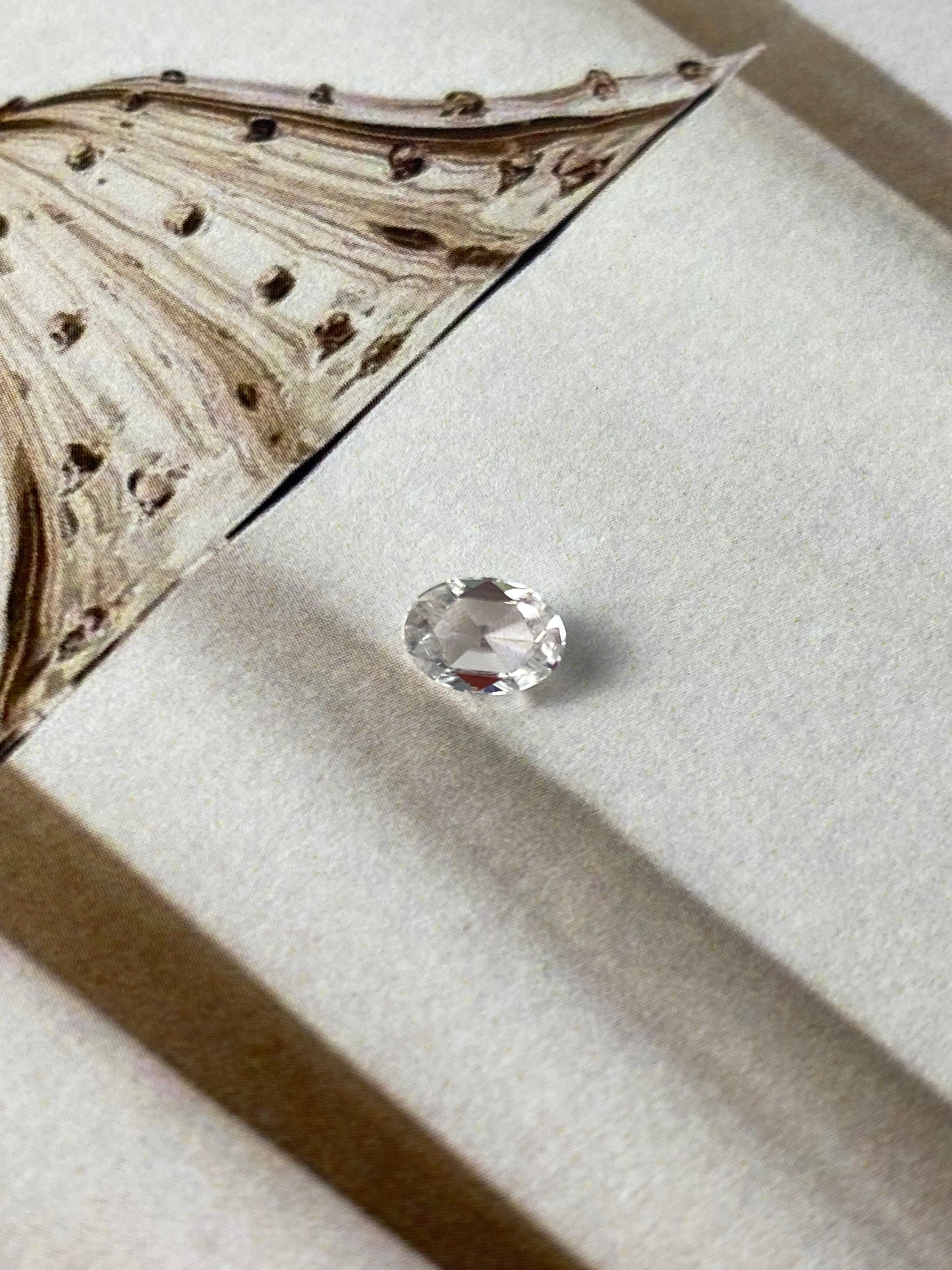 Oval Rose Cut Moissanite 1ct 5x7mm