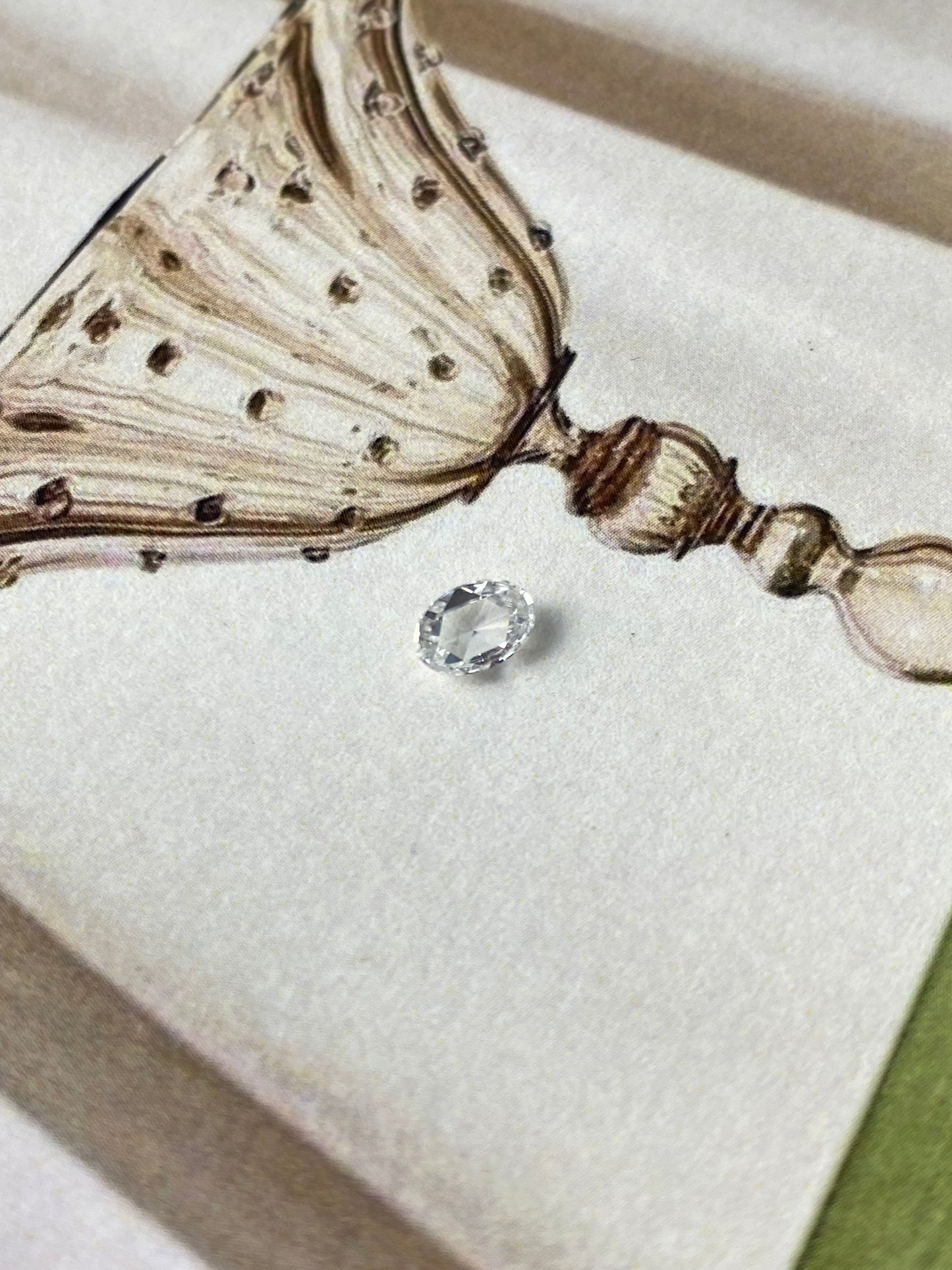 Oval Rose Cut Moissanite 0,5ct 4x6mm