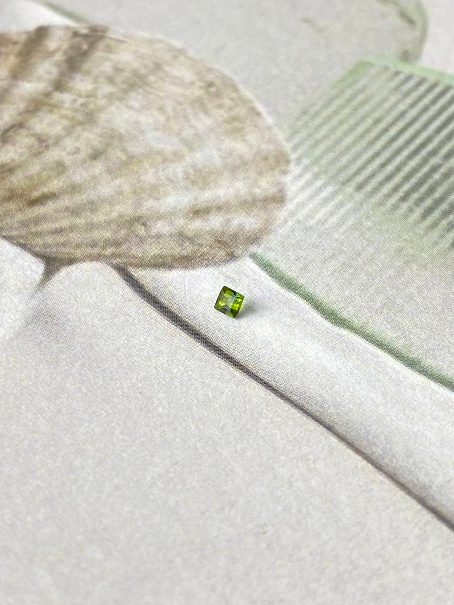 Square Green Tourmaline 2mm