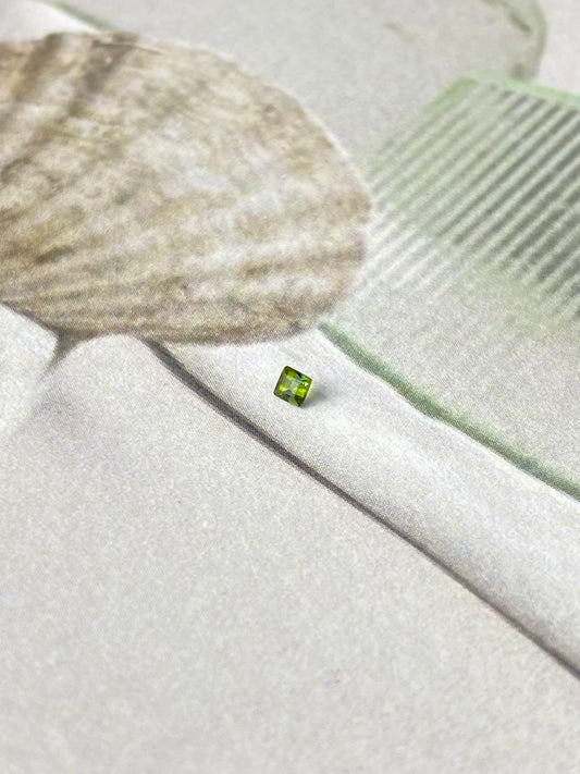 Square Green Tourmaline 2mm