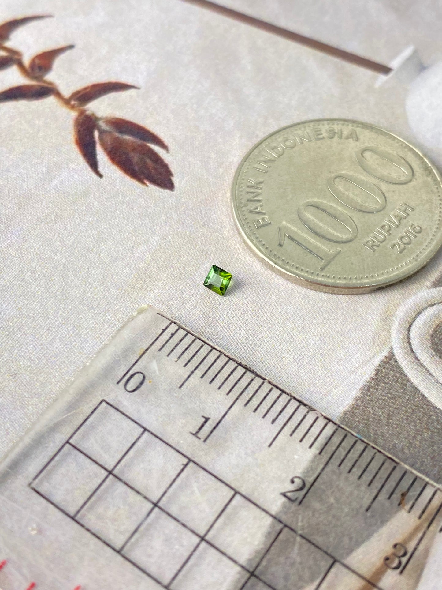 Square Green Tourmaline 2,5mm