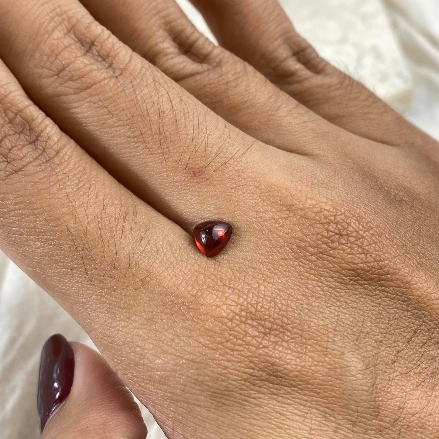 Red Garnet Cabochon Trillion 6x6x6mm