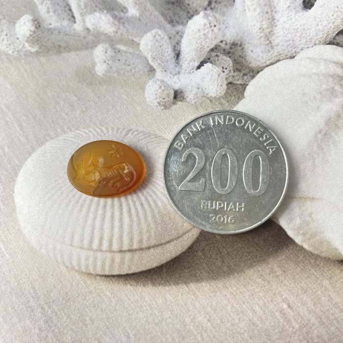 Gugalanna Star Carnelian Intaglio Oval 15,5 x 12,5mm