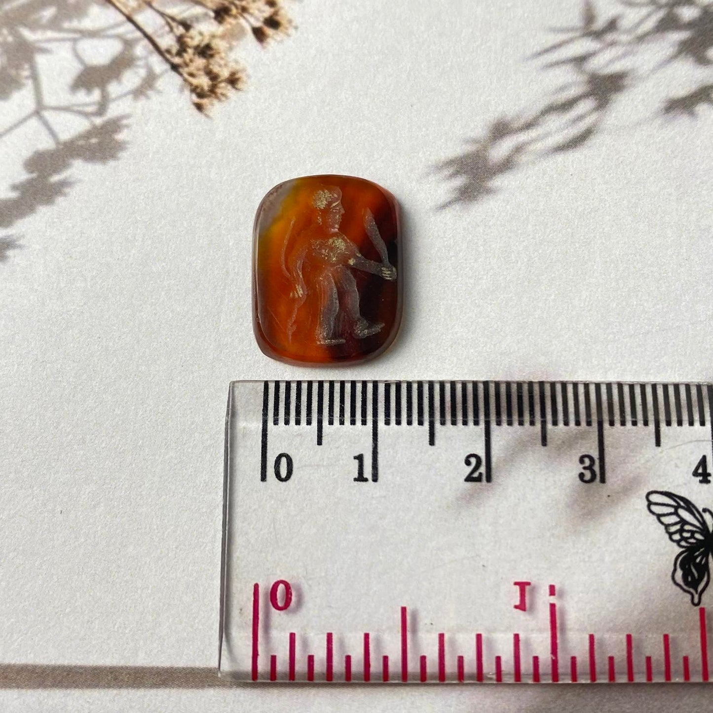 Sumerian Enkidu 2 Carnelian Intaglio 20,5 x 19mm