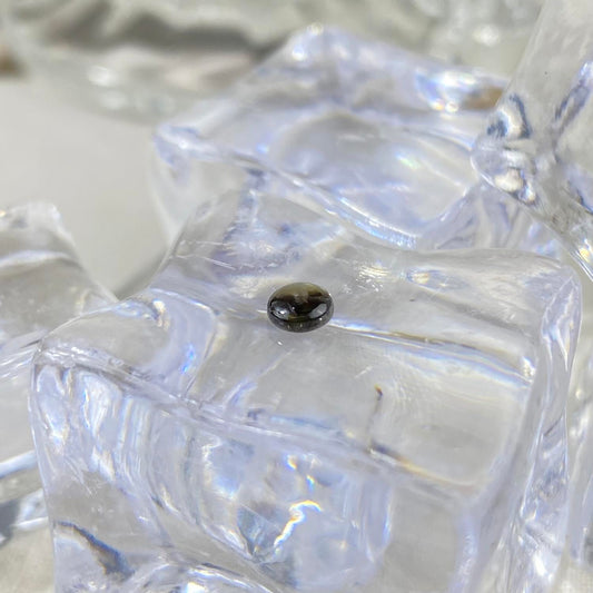 Black Sapphire Round Cabochon 4mm