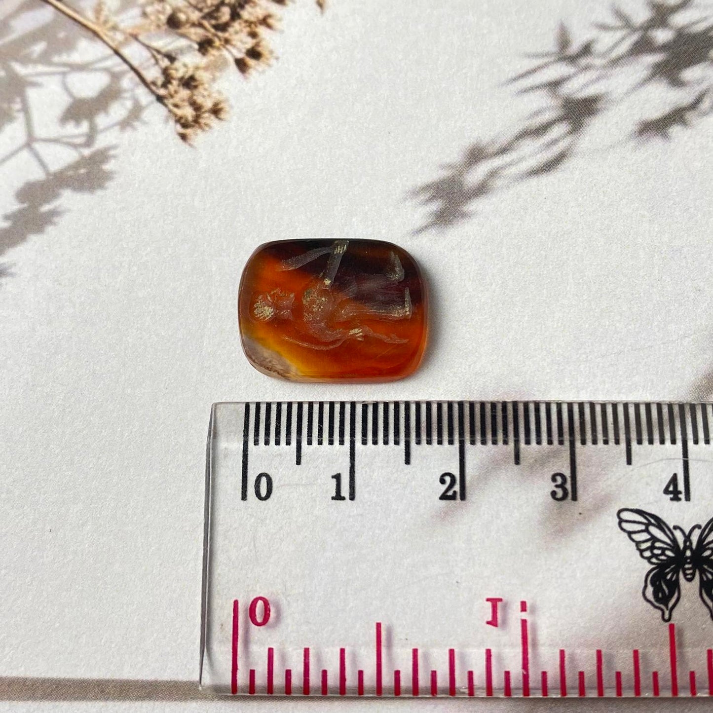 Sumerian Enkidu 2 Carnelian Intaglio 20,5 x 19mm
