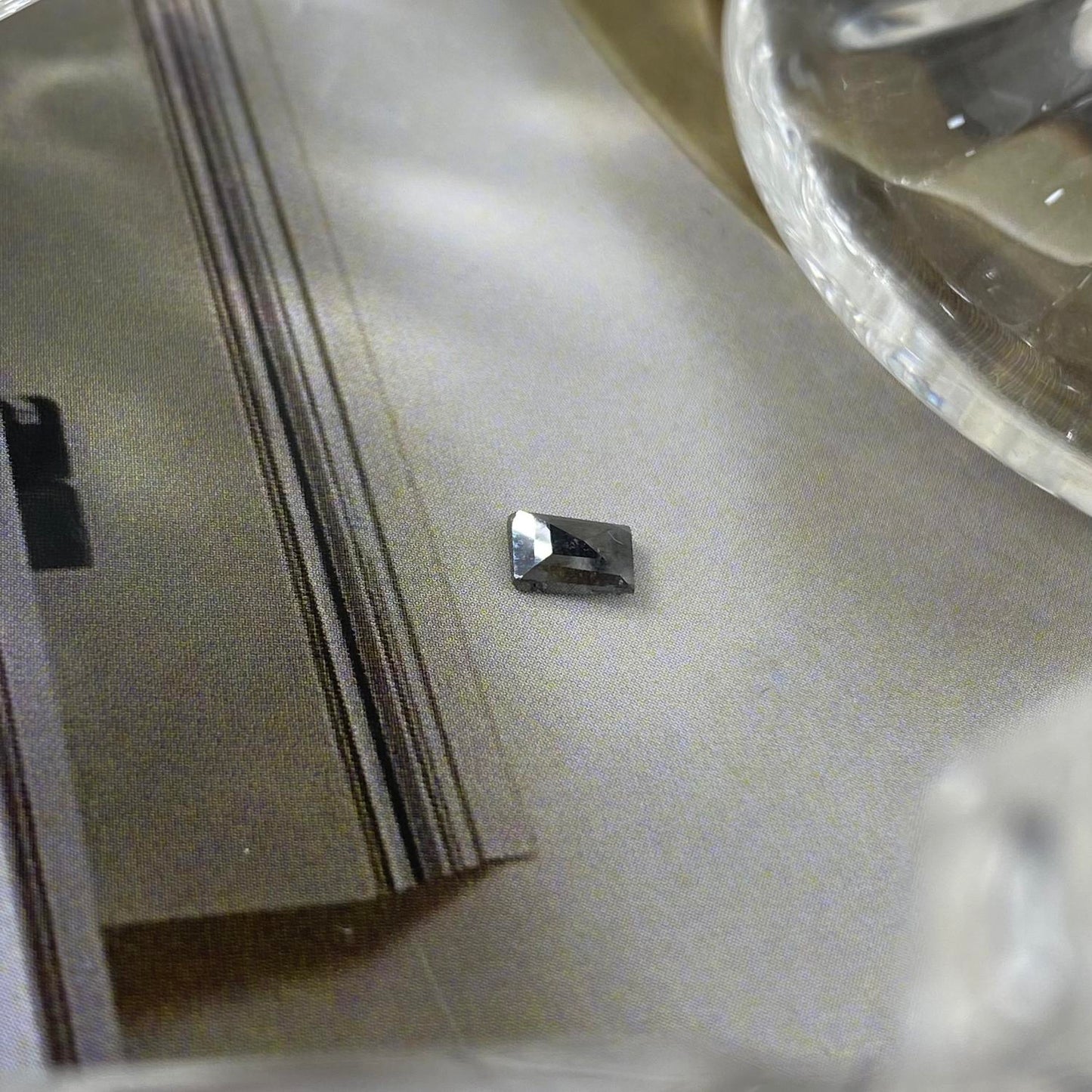 Salt Pepper Diamond Baguette 0,8ct 5,7mm