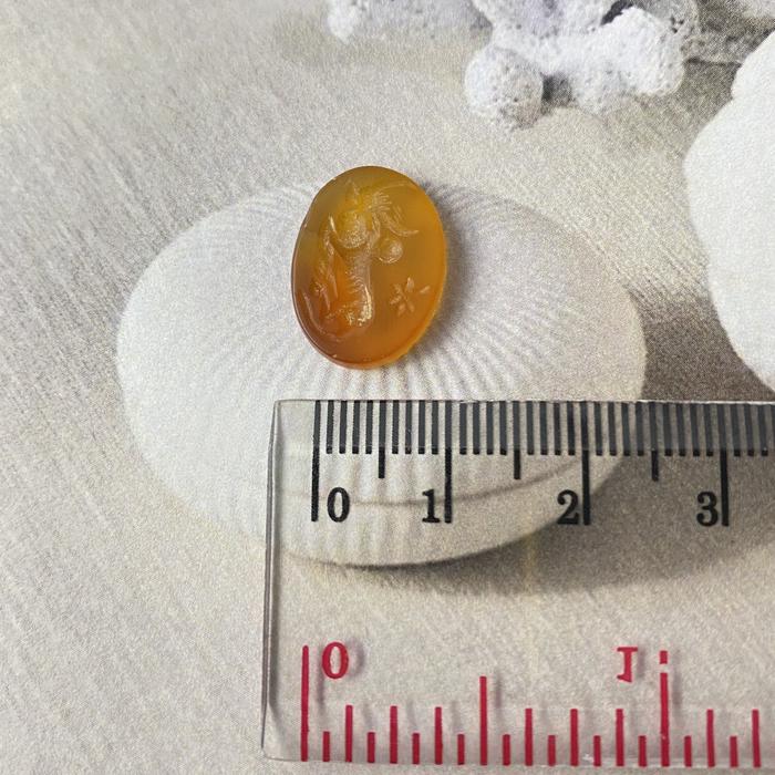 Gugalanna Star Carnelian Intaglio Oval 15,5 x 12,5mm
