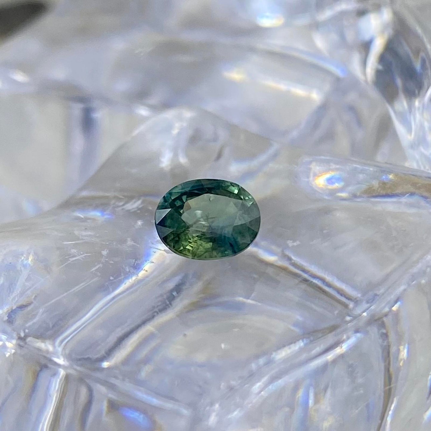 Teal Sapphire Oval 0,71ct 5,8x4,6 mm