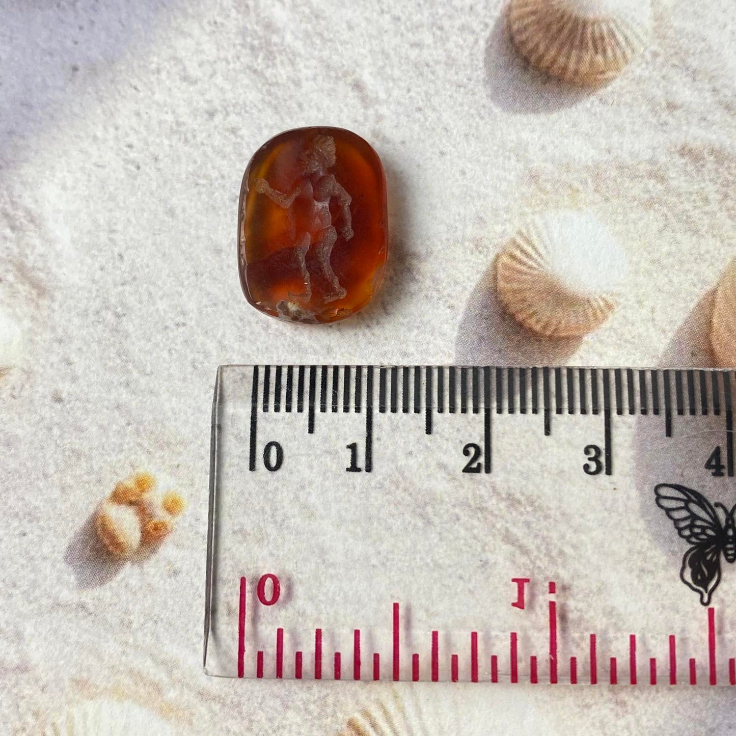 Standing Enkidu Carnelian Intaglio 13x17mm