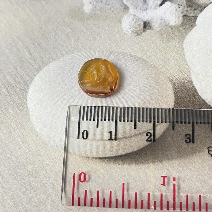 Anzu Carnelian Intaglio Round 11mm