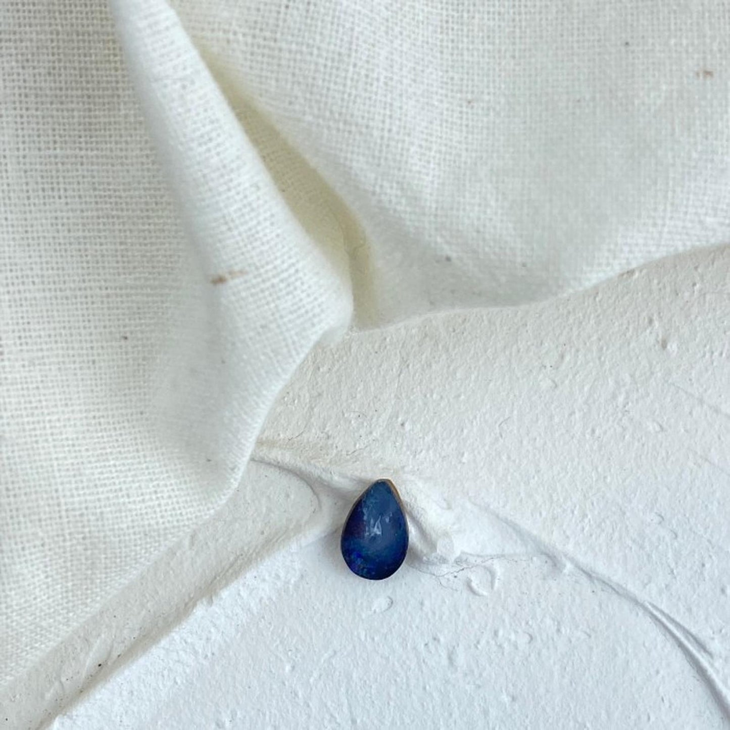 Deep Blue Doublet Boulder Opal 9x6 mm