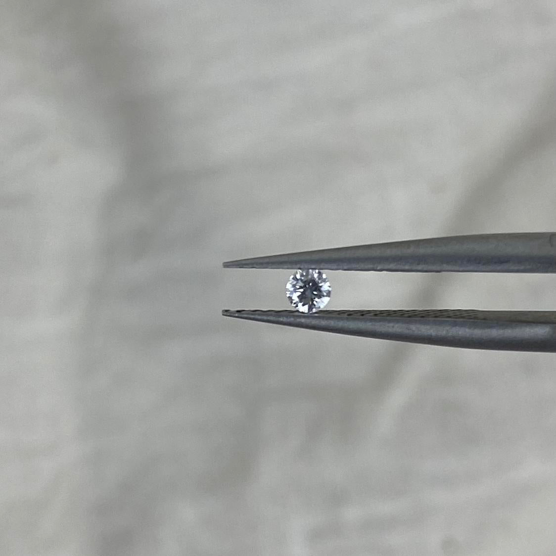 Natural White Diamond 0,067 Carat 2,5mm