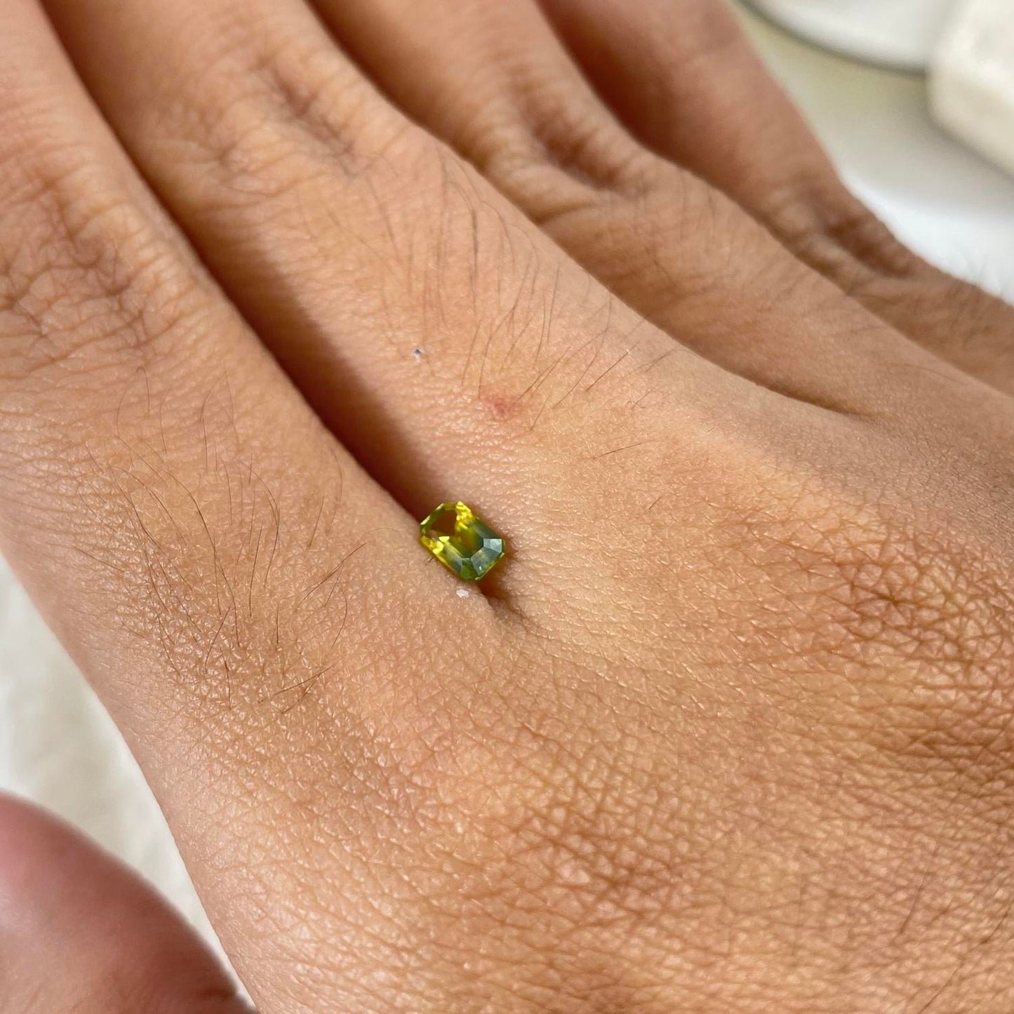 Bicolor Sapphire Emerald Cut 0,5ct 5,3mm