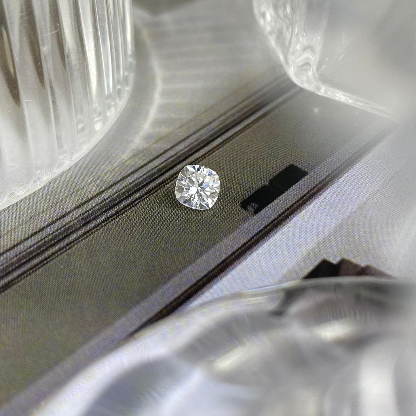 Moissanite Cushion 0,5 ct 4,5 x 4,5 mm